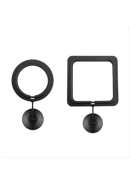 Balık Besleme Yüzüğü Yüzen Gıda Besleyici Daire Vantuz ile Kolay Akvaryum Siyah Kurulumu (Yurt Dışından)