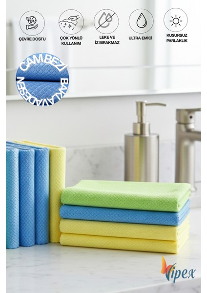 2 Adet 50X70 cm Baklava Desen Cam Bezi Kusursuz Temizlik fiyatları