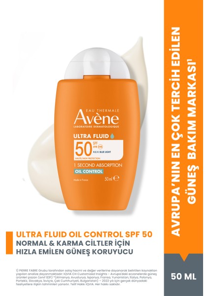 Ultra Fluid Oil Control Yağlı Ciltler İçin Ultra Hafif SPF 50 Güneş Kremi 50 ml