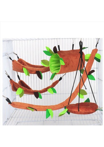 10PCS Hamster Şeker Planör Asma Kafes Aksesuarları Set Yaprak Ahşap Tasarım Küçük Hayvan Hammock Kanal Teleferik Salıncak (Yurt Dışından) modelleri