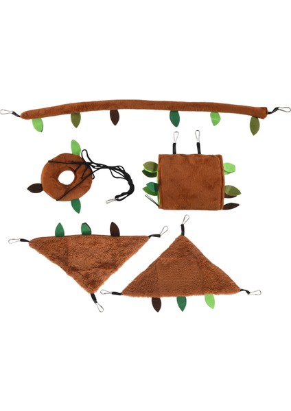 5pcs Hamster Şeker Planör Asılı Kafes Aksesuarları Set Yaprak Ahşap Tasarım Küçük Hayvan Hamak Kanalı Teleferik Salıncak (Yurt Dışından) fırsatları