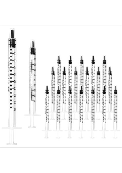 20 Paket Sıvı Için 1ml Şırınga Bilimsel Laboratuvarlar Için 1cc Plastik Küçük Şırıngalar Sıvıları Ölçen Besleme Evcil Hayvanları (Yurt Dışından)