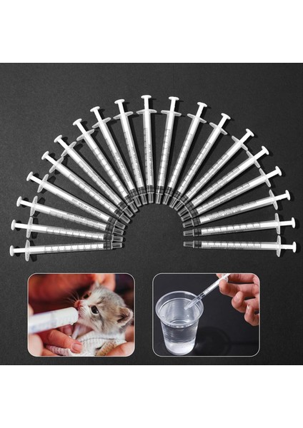 20 Paket Sıvı Için 1ml Şırınga Bilimsel Laboratuvarlar Için 1cc Plastik Küçük Şırıngalar Sıvıları Ölçen Besleme Evcil Hayvanları (Yurt Dışından) modelleri