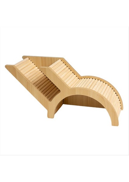 Yıkanabilir Hamster Gizli Ahşap Hamster Evi Kaya Tırmanışı ile Küçük Evcil Hayvan Kalesi Cüce Fare Evcil Hayvan Kemer Köprü Tüneli (Yurt Dışından)