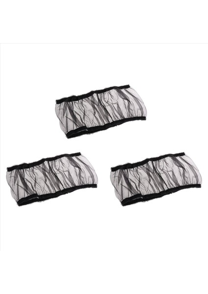 3x Kuş Kafesi Kapak Tohumu Yakalayıcı Kuş Kafesi Naylon Örgü Net Kapak Etek Koruyucusu (Siyah) (Yurt Dışından)