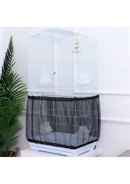 3x Kuş Kafesi Kapak Tohumu Yakalayıcı Kuş Kafesi Naylon Örgü Net Kapak Etek Koruyucusu (Siyah) (Yurt Dışından) fırsatları