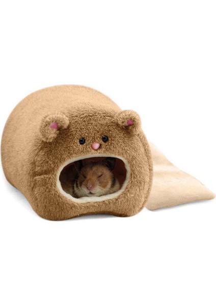 Sıçanlar Hamster Kış Sıcak Asma Kafes Hammock Küçük Kürklü Hayvanlar Için Yatak Mat Ile Sevimli Ayı Ev (Yurt Dışından)