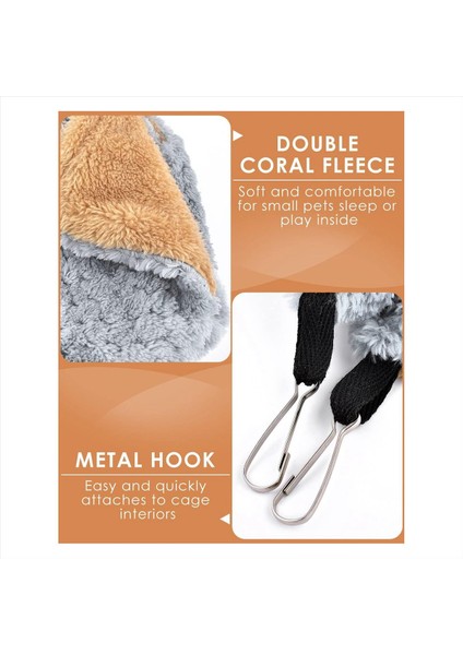 Küçük Hayvanlar Hamak Gelincik Şeker Planör Üçlü Ranza Kafesi Sıcak Peluş Hamster Grisi Için Hamak Yatak Hakkında Hakkında Gizli (Yurt Dışından) fırsatları