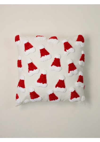 Berry Santa Kadife - Yılbaşı Serisi Noel Şapka Punch Kırlent Yastık Kılıfı
