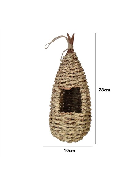 6x Bahçe Teslim Kuşları Yuva Kutusu Yatak Yutuklar Yuva Çim El Dokuma Kuş Evleri Açık Havada Asılı (Yurt Dışından) fırsatları
