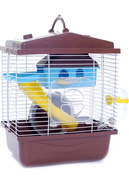 2pcs Pet Cage Hamster Cottage Hamster Için Şeffaf Sırt Işığı Çift Katmanlı Ev - Mavi ve Kahve (Yurt Dışından) fiyatları