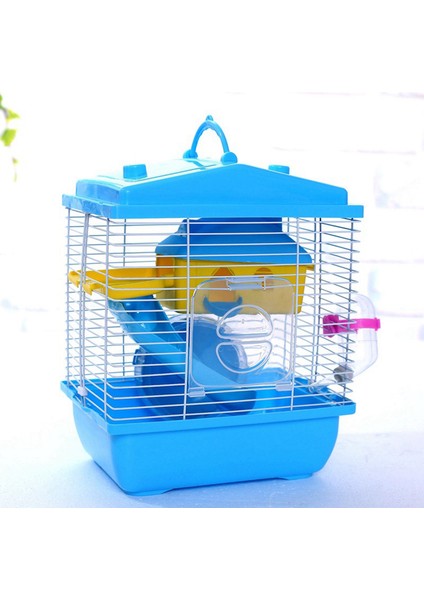 2pcs Pet Cage Hamster Cottage Hamster Için Şeffaf Sırt Işığı Çift Katmanlı Ev - Mavi ve Kahve (Yurt Dışından) indirimleri