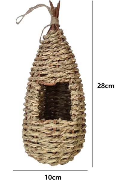 2x Bahçe Teslim Kuşları Yuva Kutusu Yatak Yutuklar Yuva Çim El Dokuma Kuş Evleri Açık Havada Asılı (Yurt Dışından) indirimleri