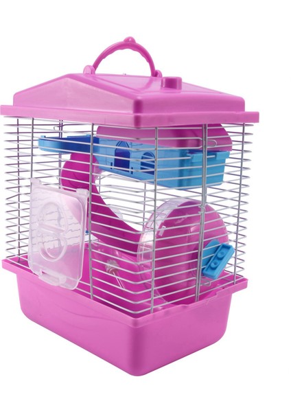 2x Pet Cage Hamster Cottage Hamster Altın Hamster Pet Pembesi Için Şeffaf Sırt Işığı Çift Katmanlı Ev (Yurt Dışından) fiyatları