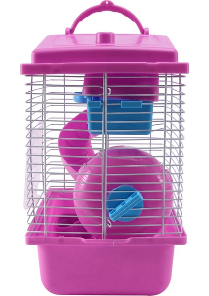 2x Pet Cage Hamster Cottage Hamster Altın Hamster Pet Pembesi Için Şeffaf Sırt Işığı Çift Katmanlı Ev (Yurt Dışından) modelleri