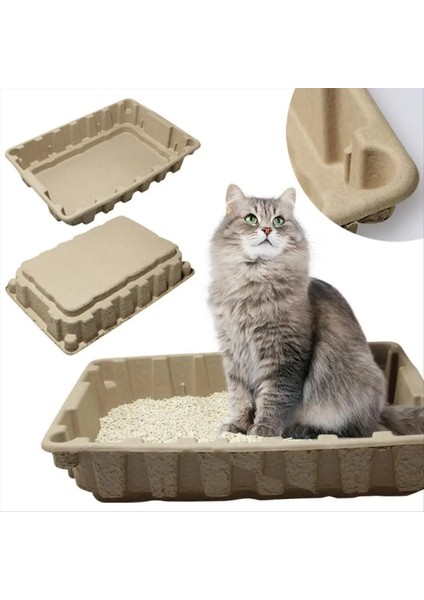 Dayanıklı Kedi Tuvalet Su Geçirmez Istiflenebilir Çevre Dostu Taşınabilir Evcil Hayvan Yavru Kedi Çöp Kutusu Kedi Yatak Tabanından Sıhhi (Yurt Dışından) fiyatları