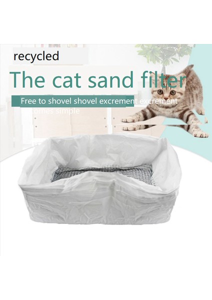 30 Adet Yeniden Kullanılabilir Kedi Filtresi Eller Serbest Evcil Hayvan Kedi Astarları Elastik Kum Torbası Filtre Hijyenik Çöp Kutu Astarları L (Yurt Dışından) fiyatları