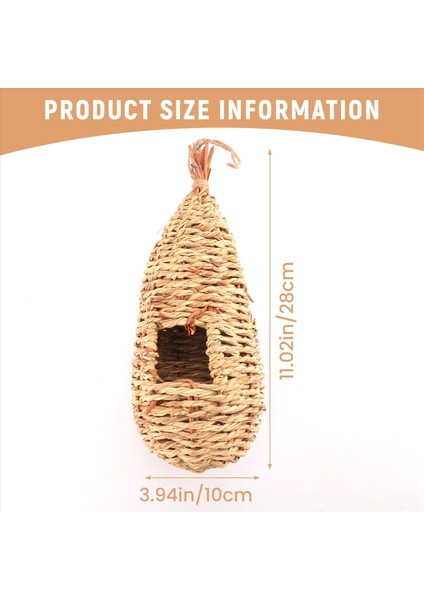 Bahçe Tespit Kuşlar Yuva Kutusu Yatak Yuva Yuva Çim El Dokuma Kuş Evleri Açık Havada Asılı (Yurt Dışından) fırsatları