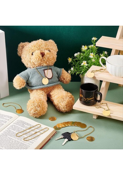 50PCS 1 Inç Yuvarlak Pirinç Etiketler 50PCS ile 2 4mm Top Zincirleri Bitkiler Için Kapı Anahtarları Bitkiler Diy El Sanatları Takı Yapımı (Yurt Dışından) fiyatları