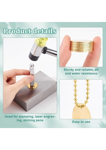 50PCS 1 Inç Yuvarlak Pirinç Etiketler 50PCS ile 2 4mm Top Zincirleri Bitkiler Için Kapı Anahtarları Bitkiler Diy El Sanatları Takı Yapımı (Yurt Dışından) indirimleri