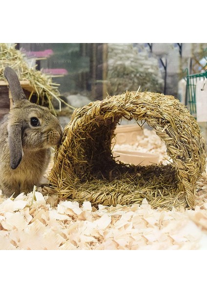 Çim Evi Tüneli Hutch Dokuma Kulübesi Yatmak Veya Yenilebilir Yenilebilir Çiğneme Tavşanlar Için Eve Chinchilla ve Küçük Hayvanlar (Yurt Dışından) fiyatları