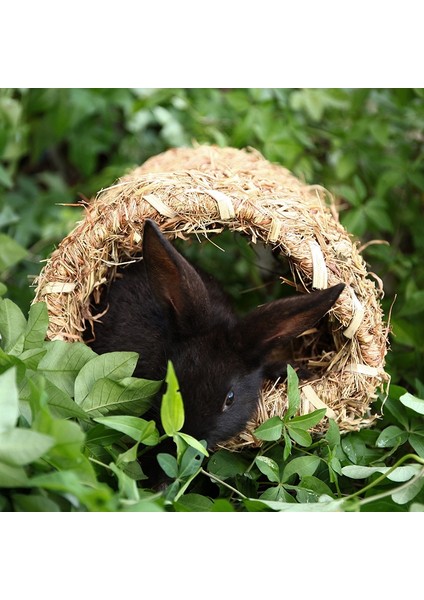 Çim Evi Tüneli Hutch Dokuma Kulübesi Yatmak Veya Yenilebilir Yenilebilir Çiğneme Tavşanlar Için Eve Chinchilla ve Küçük Hayvanlar (Yurt Dışından) indirimleri