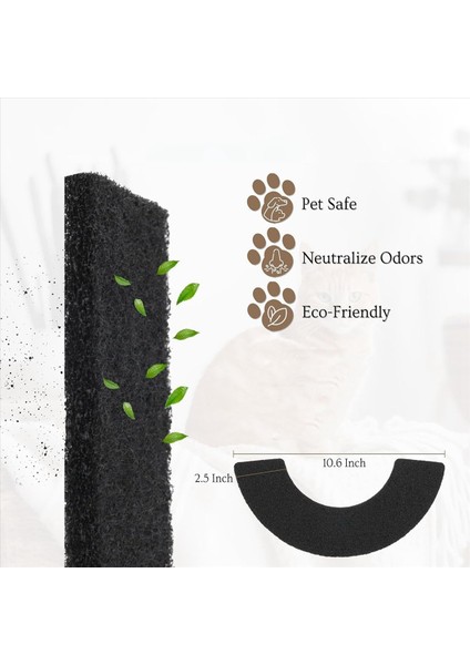 Litter -Robot 4 Için Filtre Değiştirme - Çöp Kutusu Için Aktif Karbon Filtreler Kedi Kramitleri Için Kömür Filtreleri 12 Pcs (Yurt Dışından) modelleri