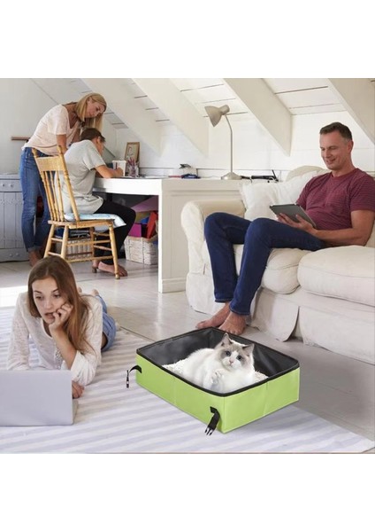 Katlanabilir Çöp Kutusu Katlanabilir Çöp Pan Kedisi Tuvalet Taşınabilir Sızdırıcı Sızdırmaz Su Geçirmez Pet Tuvalet Yavru Kedi Çöp Kutusu B (Yurt Dışından) fiyatları