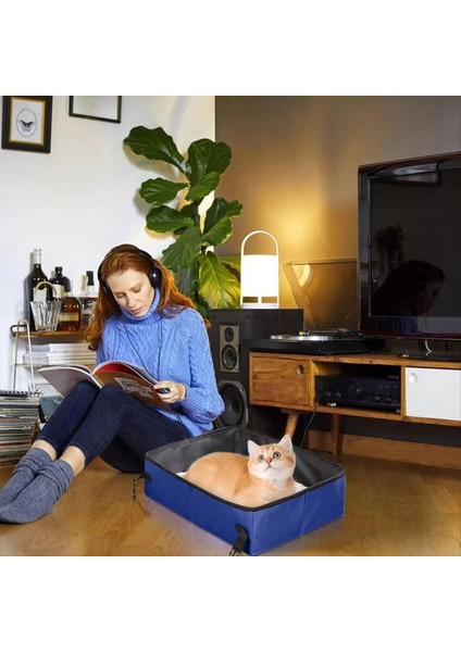 Katlanabilir Çöp Kutusu Katlanabilir Çöp Pan Kedisi Tuvalet Taşınabilir Sızdırmaz Sızdırmaz Su Geçirmez Pet Tuvalet Yavru Kedi Çöp Kutusu A (Yurt Dışından) fırsatları