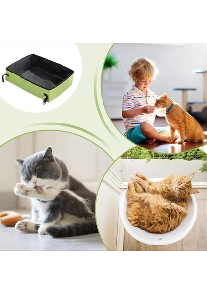 Katlanabilir Çöp Kutusu Katlanabilir Çöp Pan Kedisi Tuvalet Taşınabilir Sızdırmaz Sızdırmaz Su Geçirmez Pet Tuvalet Yavru Kedi Çöp Kutusu A (Yurt Dışından) indirimleri