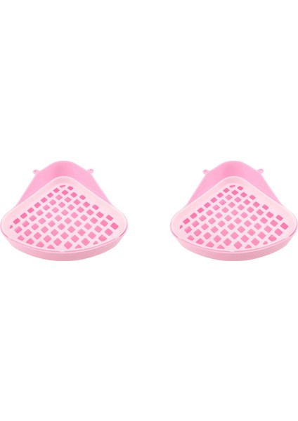 2x Tavşan Tuvalet Çöp Tepsisi Küçük Hayvan Tuvalet Köşesi Lazımlık Tavşan Için Pet Kumusu Tepsileri Köşe Hamster (Pembe) (Yurt Dışından)