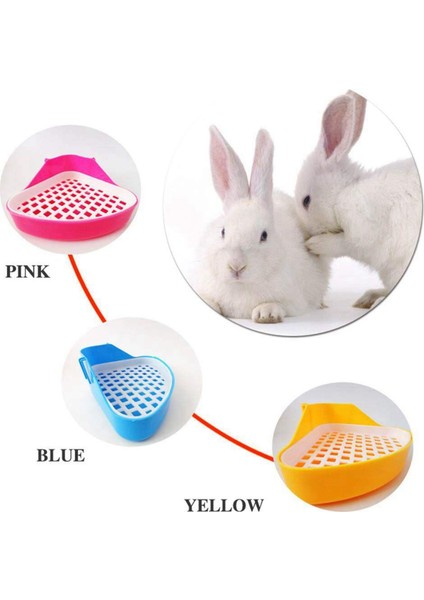2x Tavşan Tuvalet Çöp Tepsisi Küçük Hayvan Tuvalet Köşesi Lazımlık Tavşan Için Pet Kumusu Tepsileri Köşe Hamster (Mavi) (Yurt Dışından) fırsatları