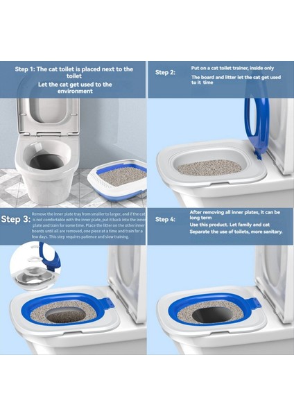 Kedi Tuvalet Eğitim Kiti Evrensel Yeniden Kullanılabilir Kedi Tuvalet Eğitmeni Pet Temizleme Mavisi Için Kedi Tuvalet Eğitim Koltuğu Aracı (Yurt Dışından) fiyatları