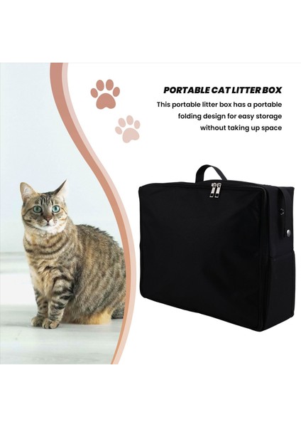 Su Geçirmez Portatif Kedi Tuvalet Seyahat Kedi Çöp Kutusu Taşınabilir Kedi Çöp Kutusu Katlanabilir Kedi Koltuk Çöpü (Yurt Dışından) fırsatları