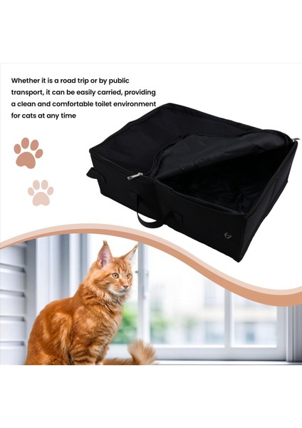 Su Geçirmez Portatif Kedi Tuvalet Seyahat Kedi Çöp Kutusu Taşınabilir Kedi Çöp Kutusu Katlanabilir Kedi Koltuk Çöpü (Yurt Dışından) indirimleri