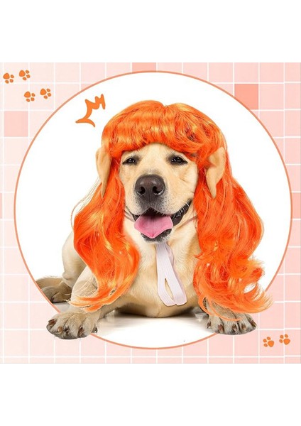 Bir Evcil Hayvan Peruk Kedileri ve Köpek Perukları Komik Cosplay Evcil Hayvan Tavuk Köpek Kedileri Ayarlanabilir Elastik Bantlar ile Peruk (Yurt Dışından) fırsatları