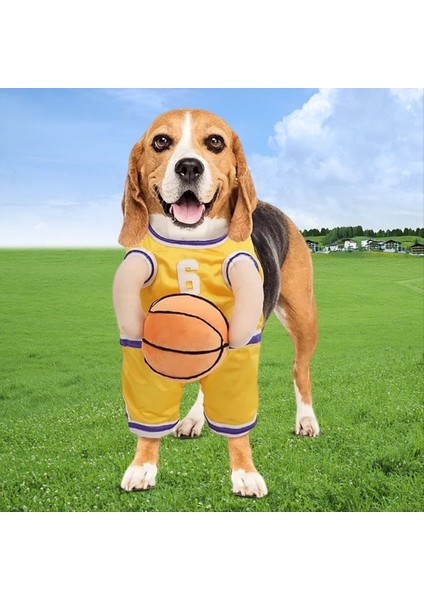 Köpek Basketbol Oyuncu Kostümü Top Köpek Basketbol Kostümü Komik Giydirme Spor Kıyafeti Cadılar Bayramı Cosplay Evcil Hayvanlar (Yurt Dışından) modelleri