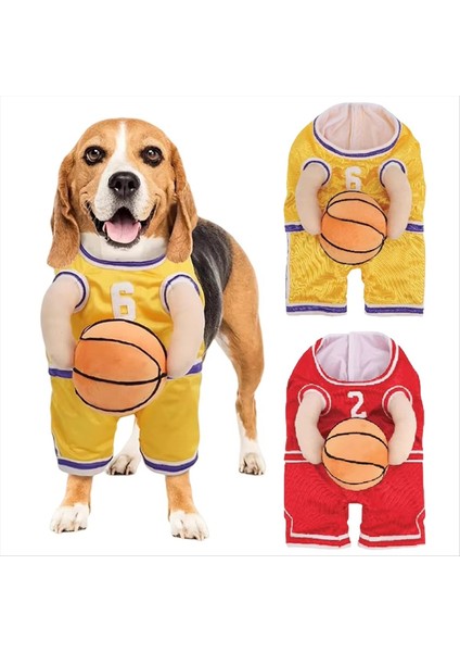 Köpek Basketbol Oyuncu Kostümü Top Köpek Basketbol Kostümü Komik Giydirme Spor Kıyafeti Cadılar Bayramı Cosplay Evcil Hayvanlar (Yurt Dışından) indirimleri