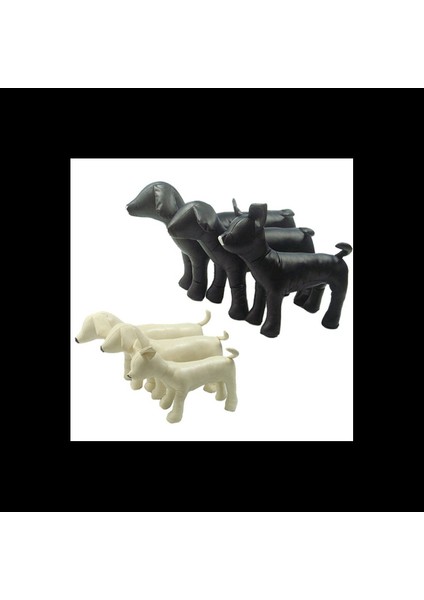2 Adet Deri Köpek Mankenleri Ayakta Duran Pozisyon Köpek Modelleri Oyuncaklar Evcil Hayvan Dükkanı Ekran Manken Black M &amp White L (Yurt Dışından) indirimleri
