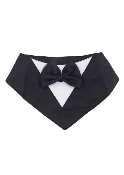 Köpek Smokin Papyon ile Resmi Köpek Düğün Yaka Köpek Doğum Günü Kostümü Evcil Hayvan Partisi Köpek Sevgililer Kıyafeti Cosplay M Siyah (Yurt Dışından)