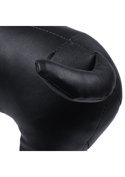 2x Deri Köpek Mankenleri Ayakta Durma Köpek Modelleri Oyuncaklar Evcil Hayvan Dükkanı Ekran Manken Siyah M (Yurt Dışından)