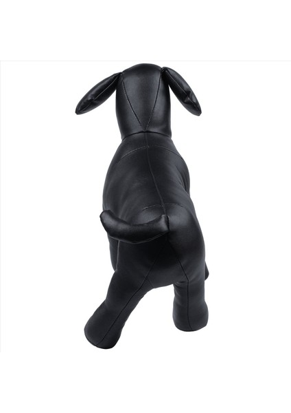 2x Deri Köpek Mankenleri Ayakta Durma Köpek Modelleri Oyuncaklar Evcil Hayvan Dükkanı Ekran Manken Siyah M (Yurt Dışından) indirimleri