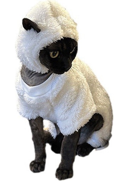 Sevimli Tüysüz Kedi Kıyafetleri Kedinizi Bir Koyun Evcil Hayvan Süveteri Koyun Tasarım Evcil Kıyafetler Evcil Hayvan Kapşak M (Yurt Dışından)