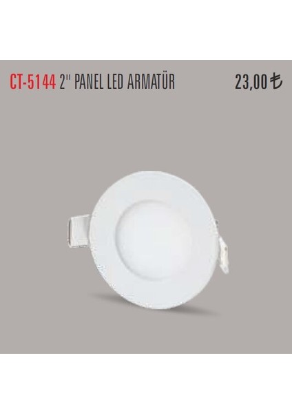 3W Sıva Altı Led Panel Spot CT-5144 - Beyaz Işık - Alüminyum Kasa fiyatları
