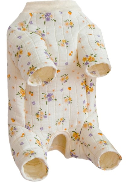 Kış Sıcak Pamuklu Evcil Köpek Kıyafetleri Smalldogs Sarılı Göbek Köpek Tulum Pijamaları Chihuahua Köpek Kedi Onesie Pijamas S (Yurt Dışından)