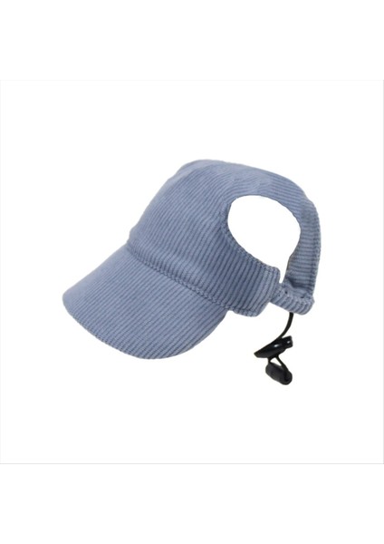 Lacivert Köpek Güneş Şapkası Moda Gündelik Uv Koruma Nefes Alabilen Kulak Delikleri Açık Hava Seyahat Kampı Için Ayarlanabilir Evcil Hayvan Şapkası (Yurt Dışından)