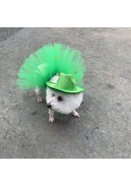 Irlandalı Festival Pet Kostümleri Kediler ve Köpekler Shamrock Şapkalar Pet Tutu Kovboy Şapkalar Komik Evcil Kostümler (Yurt Dışından) indirimleri