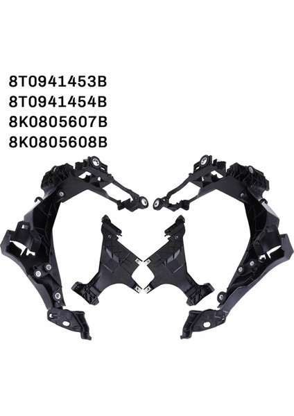 Audi A4 B8 13-16, 8T0941453B 8T0941454B 8K0805607B 8K0805608B Için Ön Tampon Far Braketi ve Far Taban Plakası (Yurt Dışından)