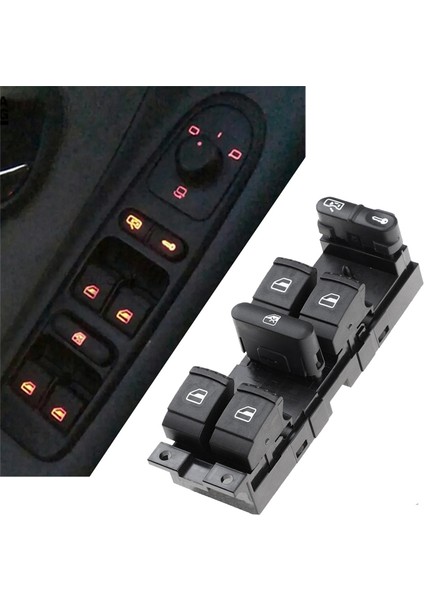 Volkswagen Golf Jetta Bora Passat B5 Seat Leon Mk4 Skoda Octavia Mk1 Fabia Için Yeni Pencere Ana Anahtar Düğmesi 1J4959857 (Yurt Dışından) fiyatları