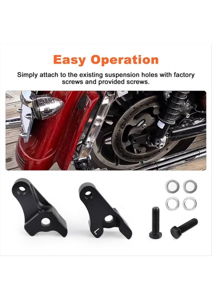 Motosiklet Parçaları Amortisör Kiti Arka Süspansiyon Braketi Düşürücü Bağlantı Kiti Için Harley Davidson Touring 2002-2022 (Yurt Dışından) fiyatları
